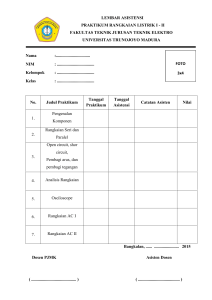 LEMBAR ASISTENSI PRAKTIKUM RANGKAIAN LISTRIK I
