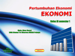 Pembangunan EKONOMI - ASOSIASI GURU EKONOMI INDONESIA