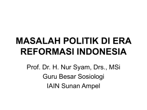 masalah politikdi era reformasi indonesia