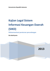 Kajian Legal Sistem Informasi Keuangan Daerah (SIKD)