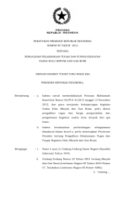peraturan presiden republik indonesia nomor 95 tahun 2012