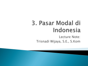 3. Pasar Modal di Indonesia