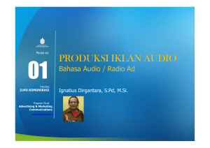 produksi iklan audio - Universitas Mercu Buana