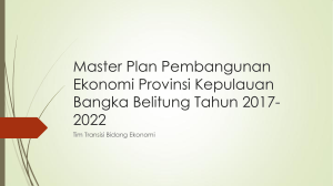 Master Plan Pembangunan Provinsi Bangka Belitung Tahun 2017