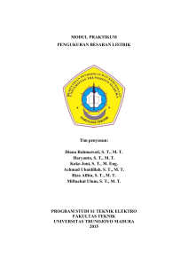 MODUL PRAKTIKUM PENGUKURAN BESARAN LISTRIK Tim