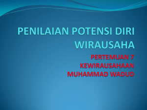 penilaian potensi diri wirausaha