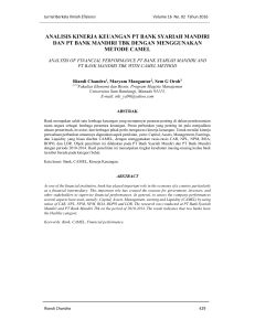 analisis kinerja keuangan pt bank syariah mandiri dan pt bank