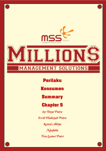 Perilaku Konsumen Summary Chapter 5