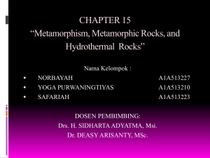 CHAPTER 15 *Metamorphism, Metamorphic Rocks, and