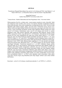 ABSTRAK Transformasi Plasmid Rekombinan Gen endo-β-1,4