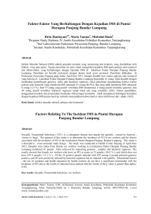Faktor-Faktor Yang Berhubungan Dengan Kejadian IMS di Pantai