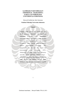 gambaran kecerdasan emosional mahasiswa fakultas psikologi
