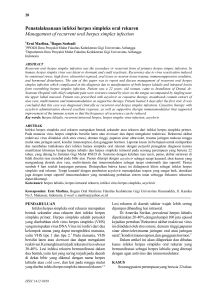 Penatalaksanaan infeksi herpes simpleks oral rekuren Management