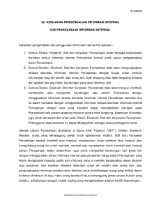 02. KEBIJAKAN PENGENDALIAN INFORMASI INTERNAL DAN