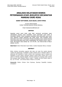 analisis kelayakan bisnis peternakan ayam boiler di kecamatan