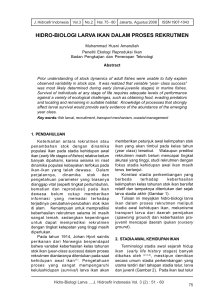 hidro-biologi larva ikan dalam proses rekrutmen - BPPT