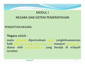 modul i negara dan sistem pemerintahan