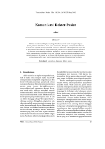 Komunikasi Dokter-Pasien