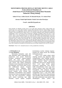 MONITORING PROYEK DENGAN METODE