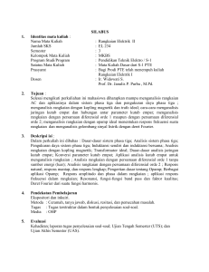 Rangkaian Elektrik II Jumlah SKS : EL 234 Semester