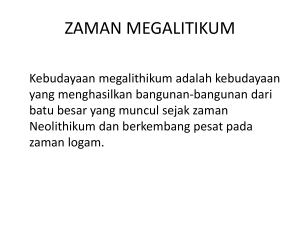 zaman megalitikum - sipadu isi surakarta