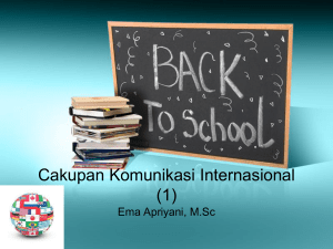 Cakupan Komunikasi Internasional (1) - Bina Darma e