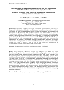 25 Pengaruh Rizobakteria Pemacu Tumbuh dan Toleran