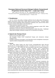 Penerapan Balanced Scorecard Sebagai Indikator