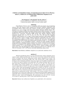 indica L.) SEBAGAI ANTIBAKTERI TERHADAP Staphylococcus