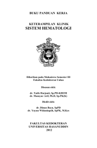 manual hematologi - Fakultas Kedokteran – Universitas Hasanuddin