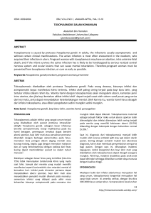 13 TOXOPLASMOSIS DALAM KEHAMILAN Abdullah Bin Hamdan