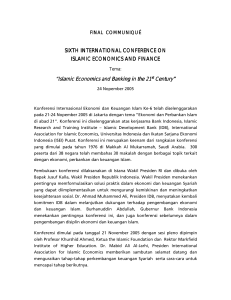 Islamic Economics and Banking in the 21 st Century