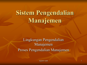 Sistem Pengendalian Manajemen
