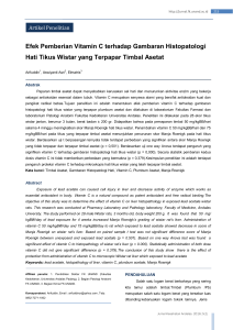 Efek Pemberian Vitamin C terhadap Gambaran Histopatologi Hati