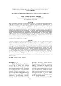 SISTEM PELATIHAN KEAMANAN DAN KESELAMATAN LAUT