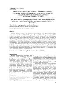 pengaruh model poe (predict-observe-explain)