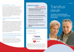 Transfusi darah - Western Health