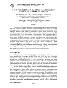 model prediksi financial distress pada perusahaan - MMT-ITS