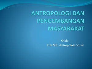 antropologi dan pengembangan masyarakat
