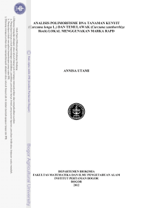 ANALISIS POLIMORFISME DNA TANAMAN KUNYIT