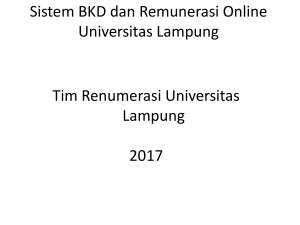 Sistem BKD dan Renumerasi Online Universitas Lampung