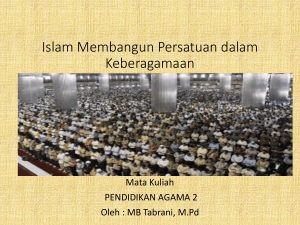 Islam Membangun Persatuan dalam