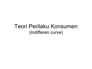 Teori Perilaku Konsumen (Indifferen curve)