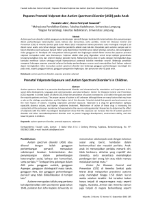 Paparan Prenatal Valproat dan Autism Spectrum Disorder (ASD