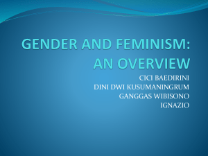 GENDER AND FEMINISM: AN OVERVIEW