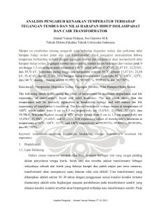 analisis pengaruh kenaikan temperatur terhadap tegangan tembus