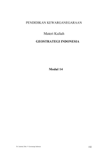 geostrategi indonesia - Official Site of W PURWANI, SH