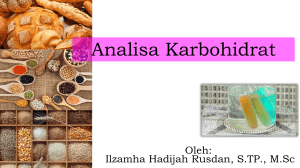 Analisa Karbohidrat - Food Nutrition and Microbiology