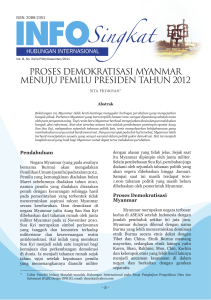 proses demokratisasi myanmar menuju pemilu presiden