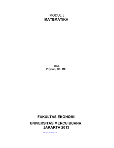 Modul 03 Deret-ok - Universitas Mercu Buana